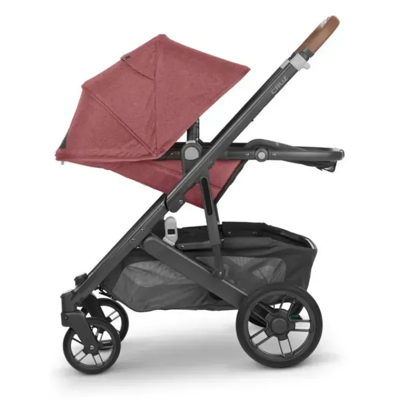 uppababy__cruz_v_stroller_SKUFmCbJJEG_6.webp Uppababy - Cruz V2 Stroller, Lucy (Rosewood Mélange/Estrutura de Carbono/Couro Saddle) Outlet