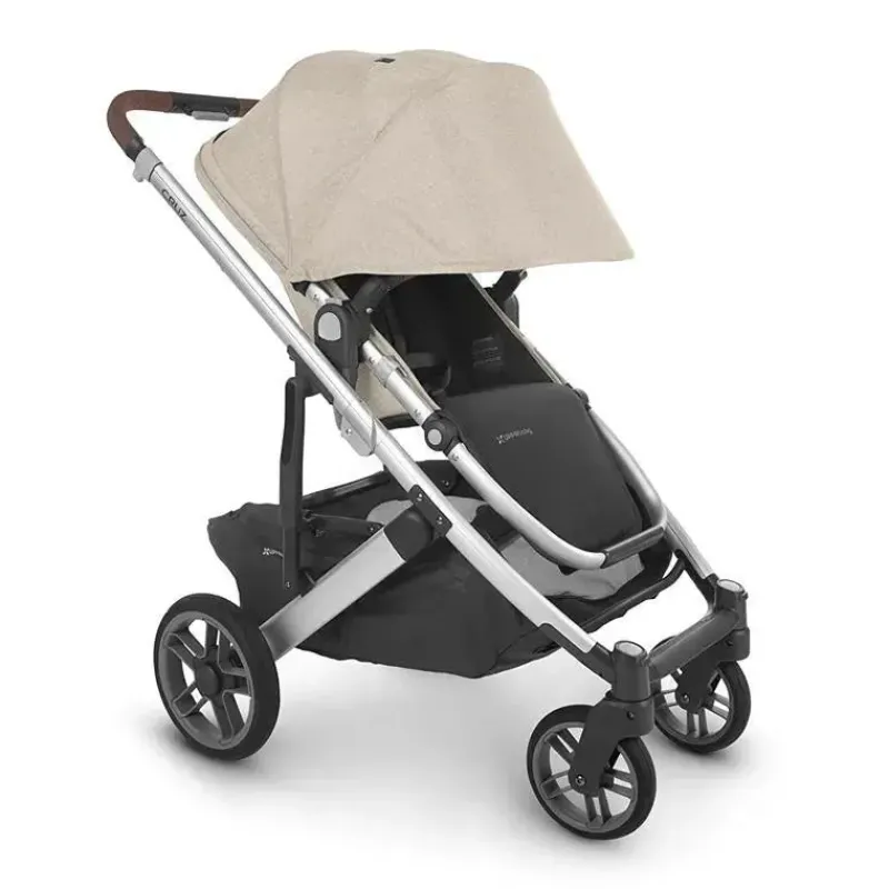 uppababy__cruz_v_stroller_SKUJ0Ysmt62_6.webp Uppababy - Cruz V2 Stroller, Declan (Oat Mélange/Silver Frame/Chestnut Leather) Clearance