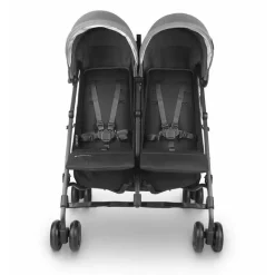 Uppababy - G-LINK V2 Side by Side Double Stroller, Greyson (Charcoal Melange/Carbon) Clearance