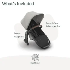 Uppababy - Rumbleseat V3, Savannah (Pearl Gray Jacquard | Carbon Frame | Chestnut Leather) Online