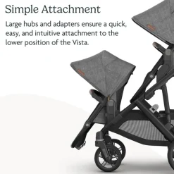 Uppababy - Rumbleseat V3 Second Lower Seat, Kenzi (Mystic Aqua/Carbon Frame/Saddle Leather) Hot