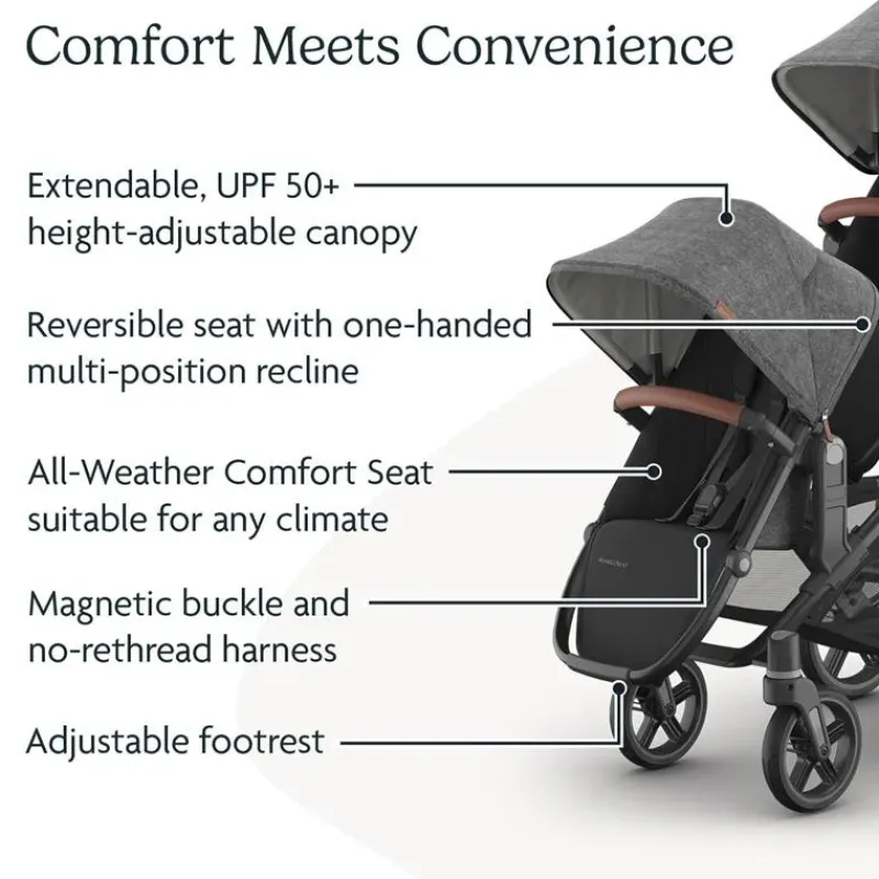 uppababy__rumbleseat_v_se_SKUFjVjwlSn_2.webp Uppababy - Rumbleseat V3 Second Lower Seat, Greyson (Charcoal Mélange/Carbon Frame/Saddle Leather) New