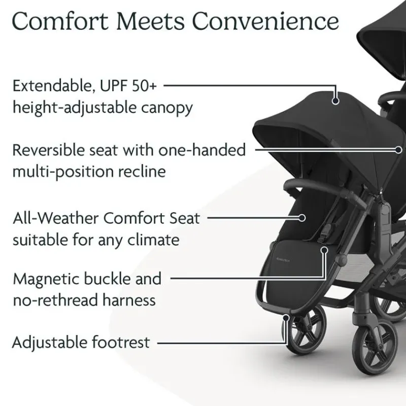 uppababy__rumbleseat_v_se_SKUqCGavWnh_1.webp Uppababy - Rumbleseat V3 Second Lower Seat, Jake (Charcoal/Carbon Frame/Black Leather) New