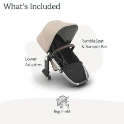 Uppababy - Rumbleseat V3 Second Lower Seat, Declan (Oat Mélange/Silver Frame/Chestnut Leather) Online