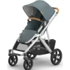 Uppababy - Vista V3 Stroller, Callum (azul pedra/estrutura prateada/couro areia) Best