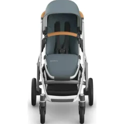 Uppababy - Vista V3 Stroller, Callum (azul pedra/estrutura prateada/couro areia) Best