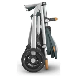 Uppababy - Vista V3 Stroller, Callum (azul pedra/estrutura prateada/couro areia) Best