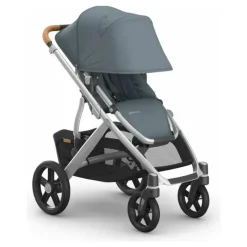 Uppababy - Vista V3 Stroller, Callum (azul pedra/estrutura prateada/couro areia) Best