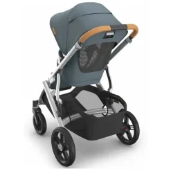 Uppababy - Vista V3 Stroller, Callum (azul pedra/estrutura prateada/couro areia) Best
