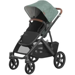 Uppababy - Vista V3 Stroller, Gwen (verde mesclado/estrutura de carbono/couro de sela) Hot