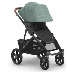 Uppababy - Vista V3 Stroller, Gwen (verde mesclado/estrutura de carbono/couro de sela) Hot