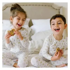 Bellabu Bear Urso Bellabu - Pijama infantil de bambu com leite e biscoitos Discount