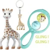Vulli - Conjunto Presente Sophie La Giraffe + Chaveiro + Chocalho Swing Hot