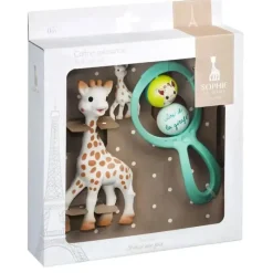 Vulli - Conjunto Presente Sophie La Giraffe + Chaveiro + Chocalho Swing Hot
