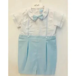Will Beth Will' Beth - Macacão azul e branco para meninos Fashion