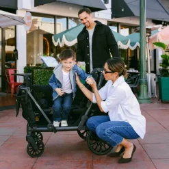 WonderFold Wagon Stroller WonderFold - L4 Quad Stroller Wagon (4 Seater) Black New