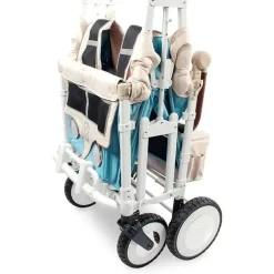 WonderFold Wagon Stroller WonderFold - Volkswagon Special Edition Double Stroller Wagon (4 lugares), Bondi Blue Fashion