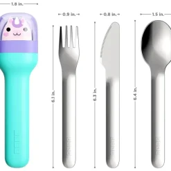 Zoku - Kids Pocket Utensil Set, Unicorn Best