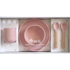 Zoli - conjunto de louças infantis de silicone 5Pk, rosa rosa Discount