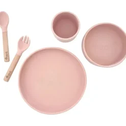 Zoli - conjunto de louças infantis de silicone 5Pk, rosa rosa Discount