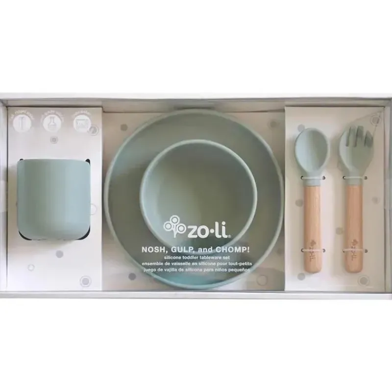 zoli__conjunto_de_louas_i_SKUavVVXeTG_1.webp Zoli - conjunto de louças infantis de silicone 5Pk, verde sálvia New