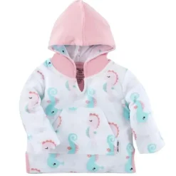 Zoocchini - Baby Girl Terry Swim Coverup Upf50+, Seahorse Best