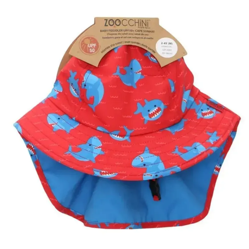 zoocchini__chapu_de_sol_p_SKUWRHXtQaf_1.webp Zoocchini - Chapéu de Sol para Bebê/Criança, Tubarão Azul Outlet