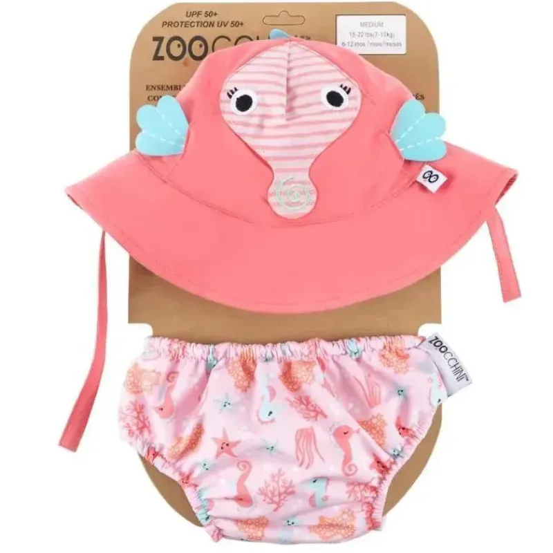 zoocchini__conjunto_de_fr_SKU8H68PySb_1.webp Zoocchini - Conjunto de fraldas de natação e chapéu de sol, Sally, o cavalo-marinho Discount