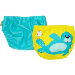 Zoocchini - conjunto de fraldas de natação em malha 2 unidades, vedação Hot