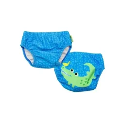 Zoocchini - Conjunto de fraldas de banho de tricô para bebês 2Pk, Aidan, o jacaré Sale