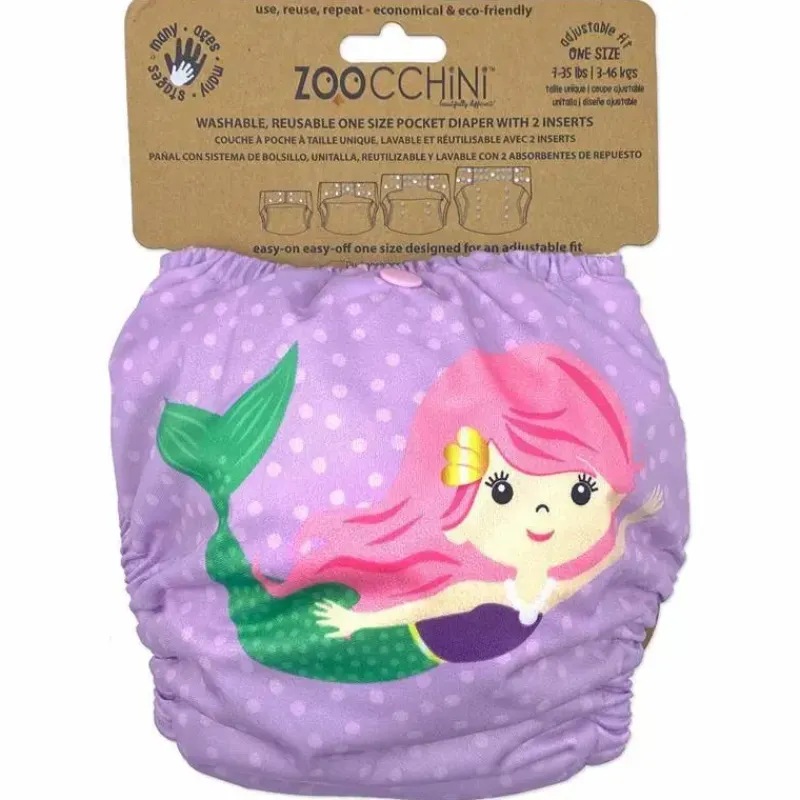 zoocchini__fralda_de_pano_SKUnbRuVISO_0.webp Zoocchini - Fralda de pano sereia com 2 unidades de inserção tamanho único Sale