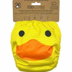 Zoocchini - Pato de fralda de pano com 2 unidades de inserção tamanho único Hot